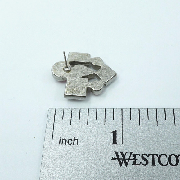 Vintage Rhinestone Earrings Multi Shaped Silver Tone - Picture 8 of 9